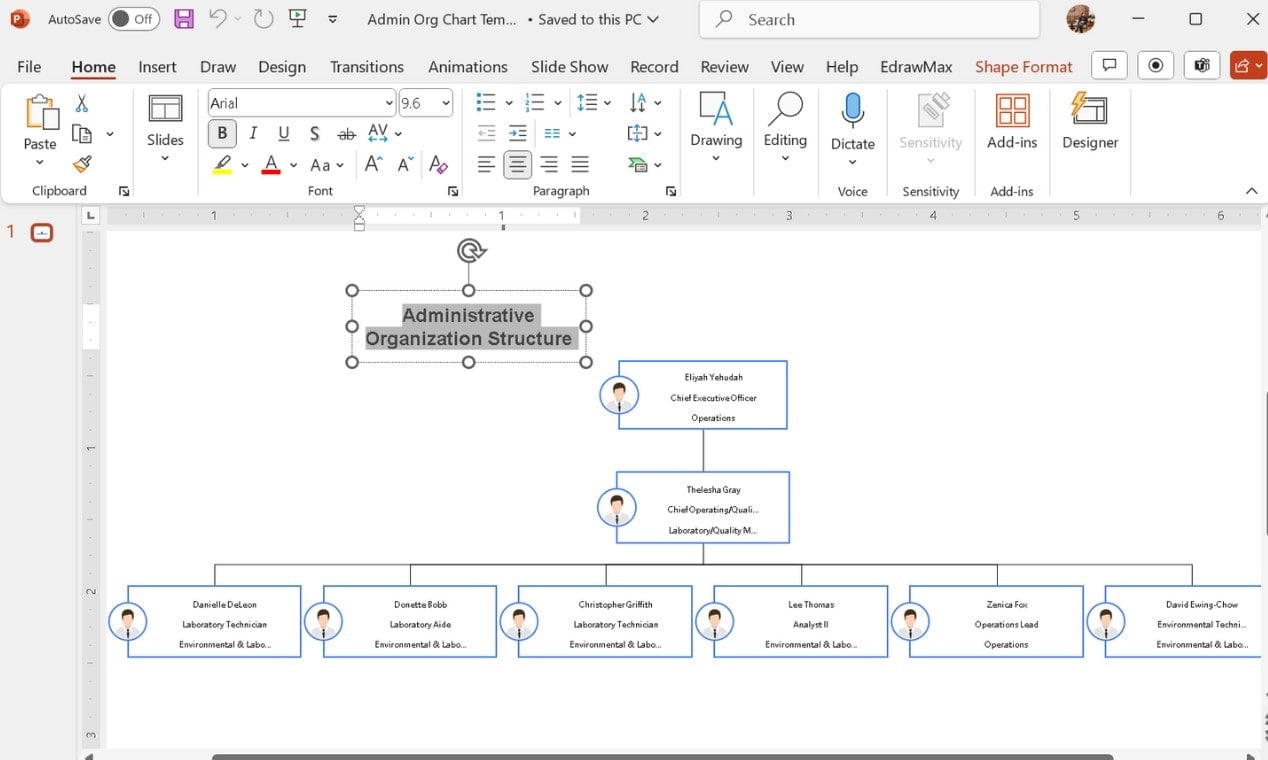 customizing organizational chart in powerpoint