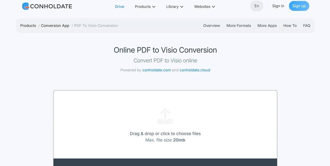 conholdate-pdf conversion page