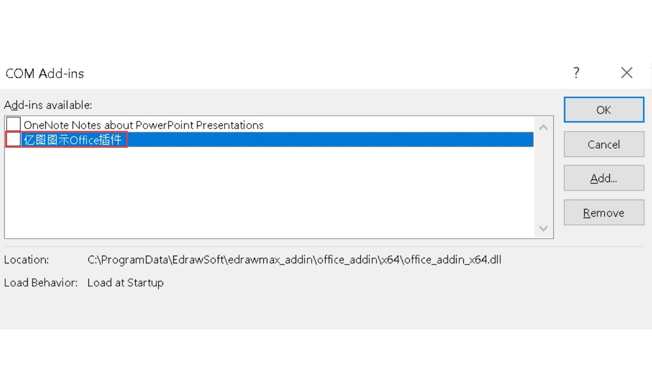 enabling edrawmax office add-in