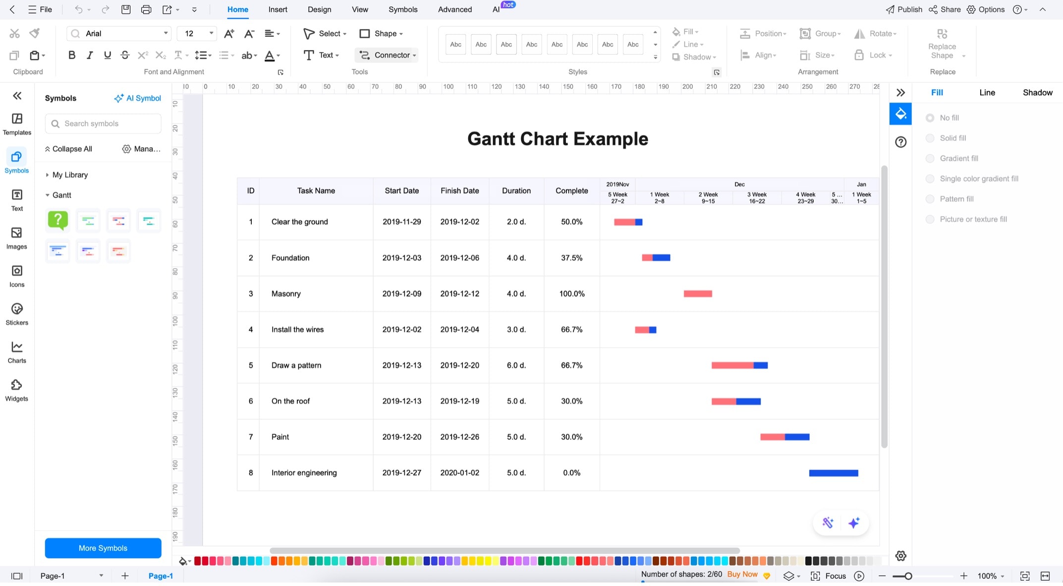 edrawmax gantt chart