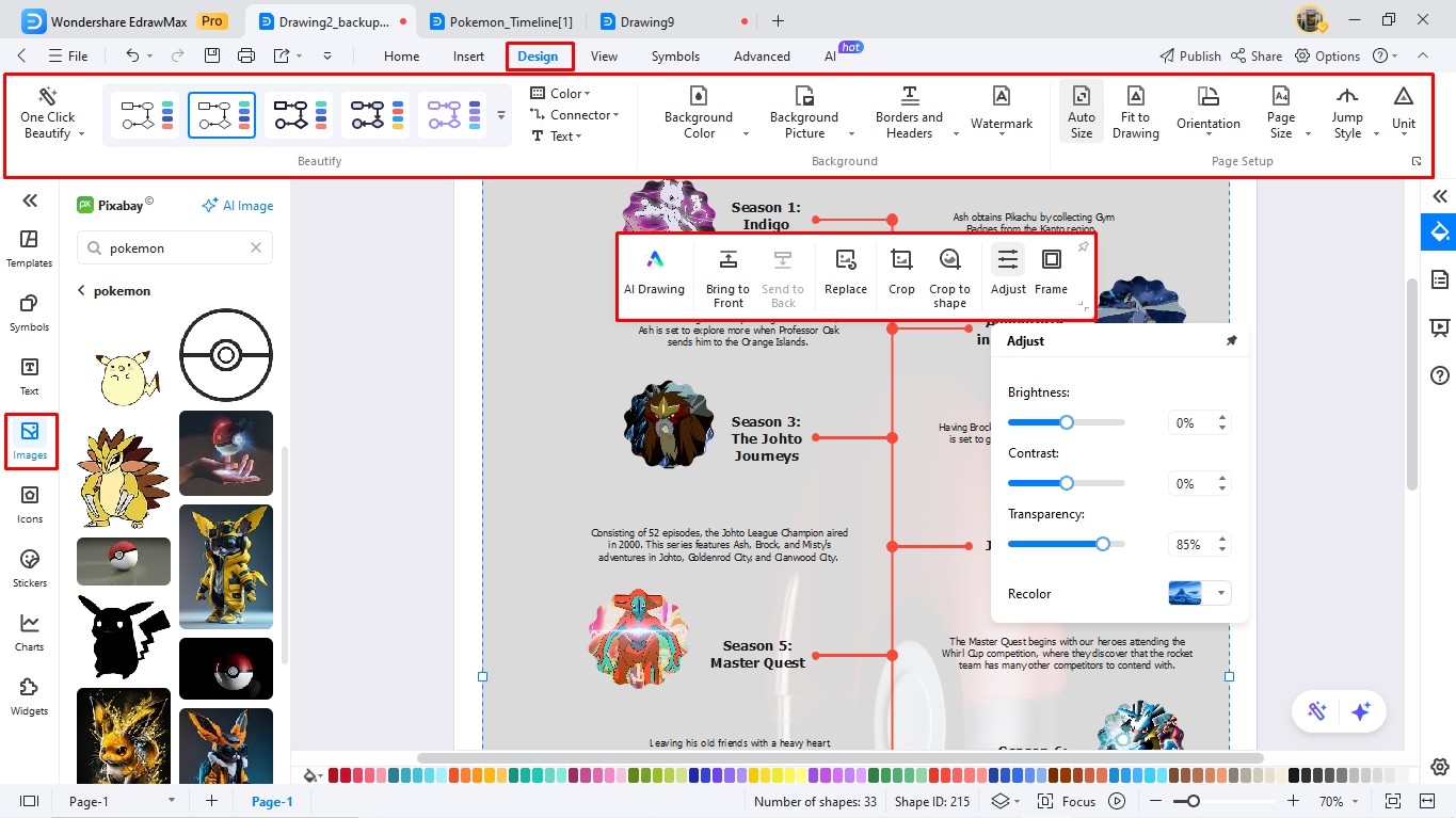 create a timeline using edrawmax