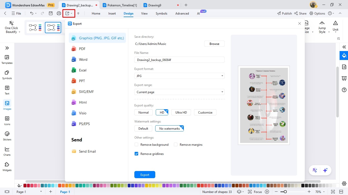 create a timeline using edrawmax