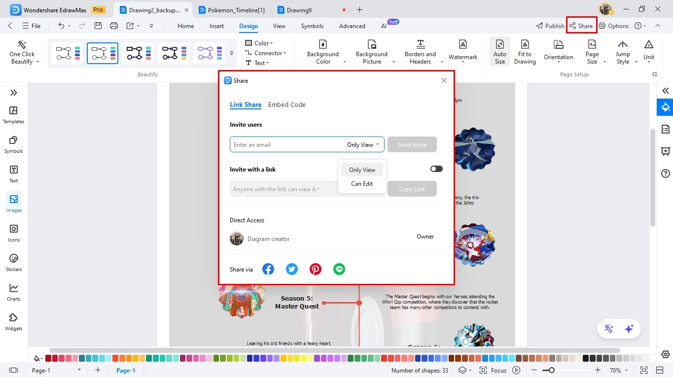 create a timeline using edrawmax