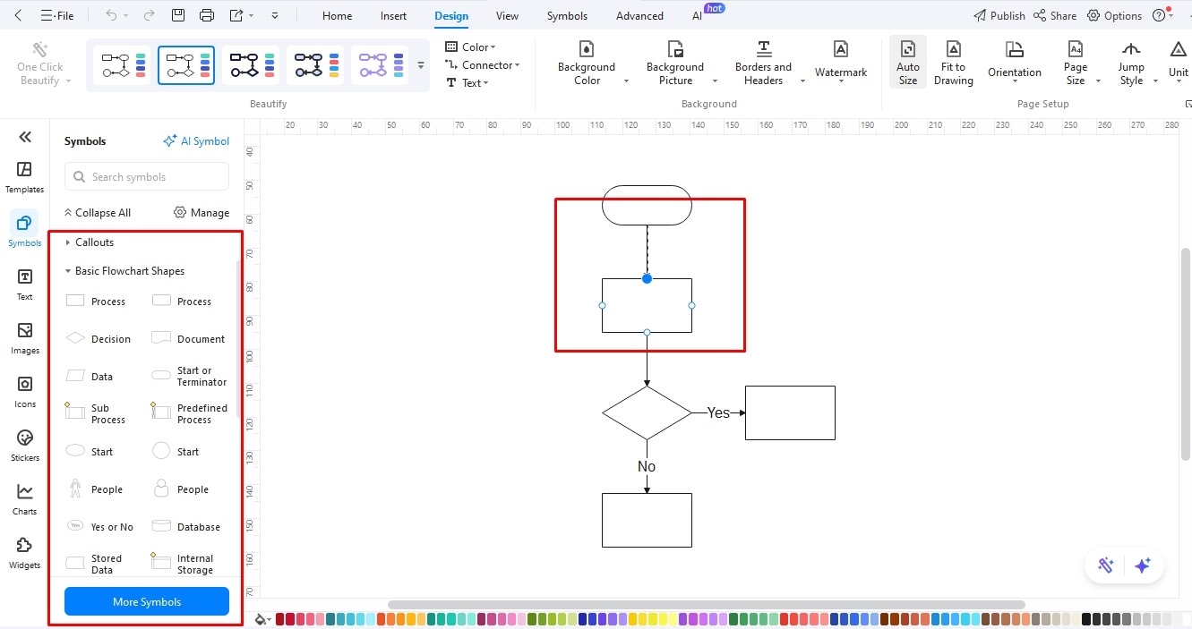 create a programming flowchart from scratch