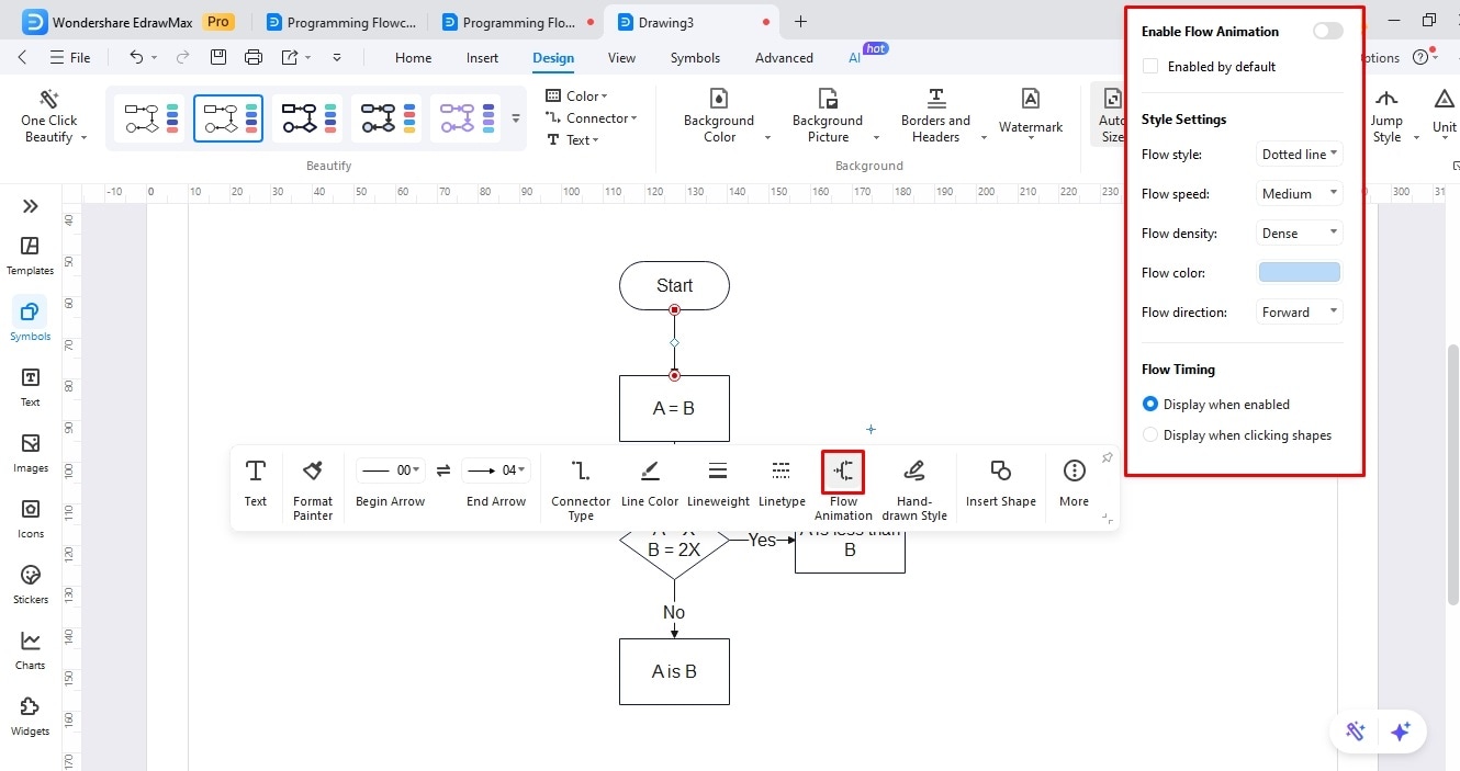 apply animations flowchart