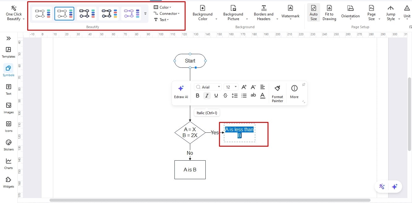 create a programming flowchart from scratch