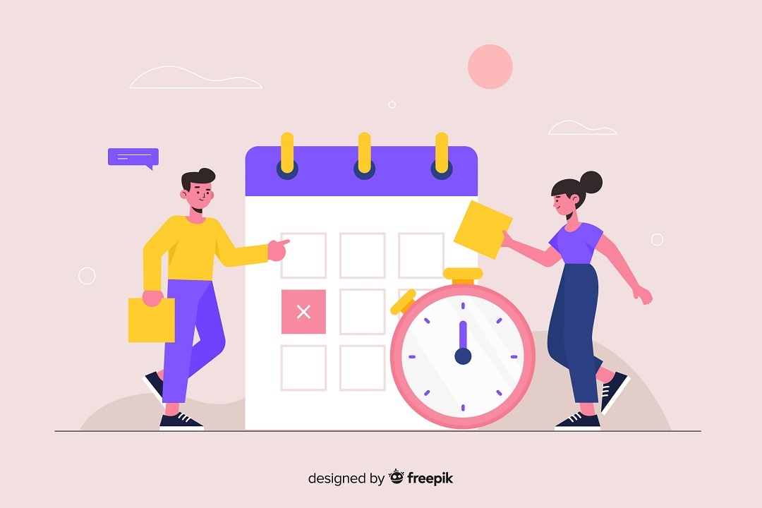 project management timeline illustration