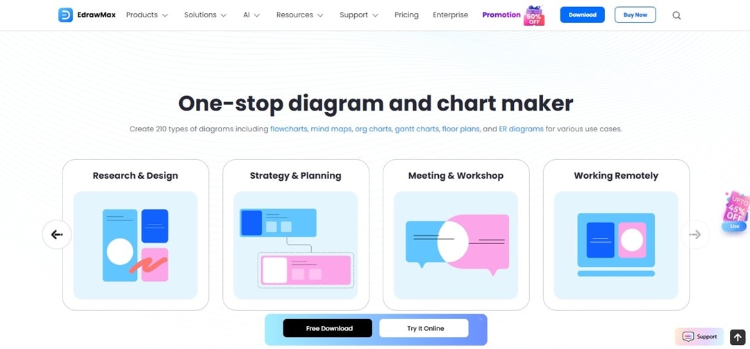 edrawmax website interface