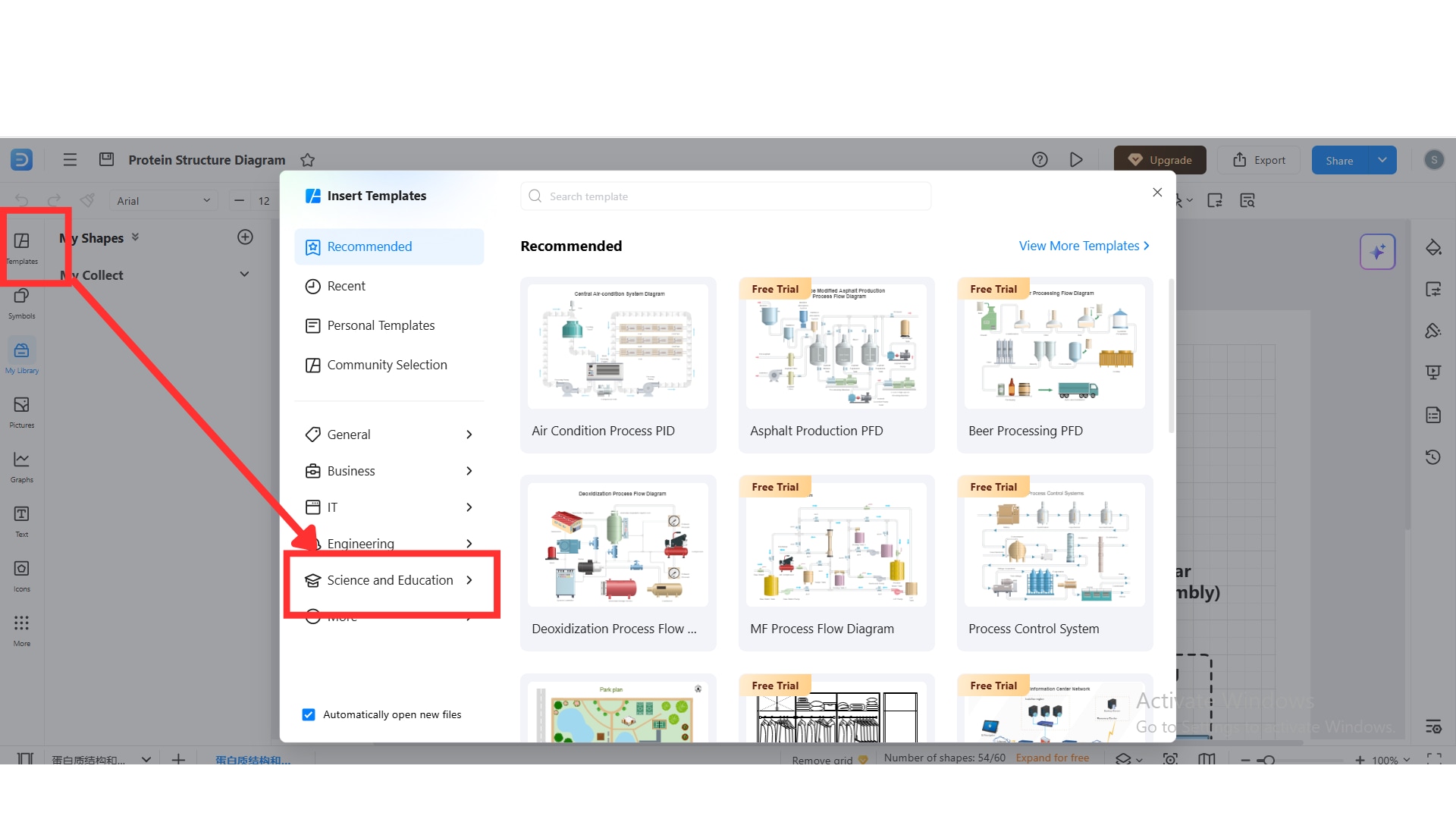 Biochemistry-templates-selection-interface-in-EdrawMax