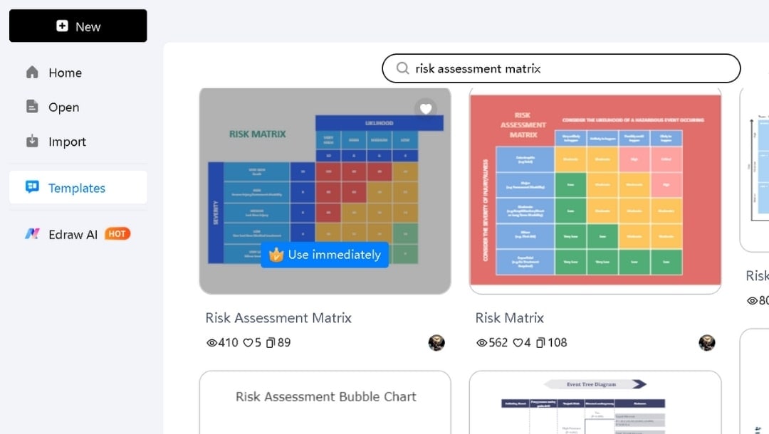 open risk register template in edrawmax