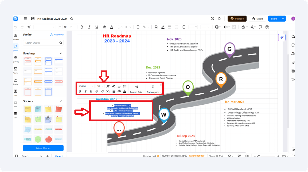 edit roadmap templates