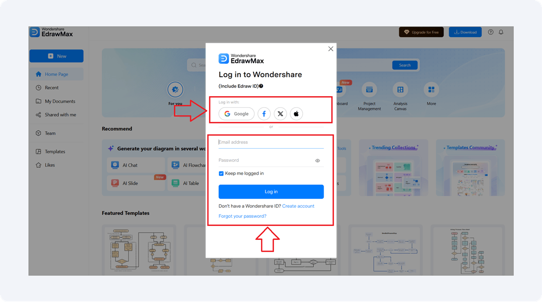 login edrawmax