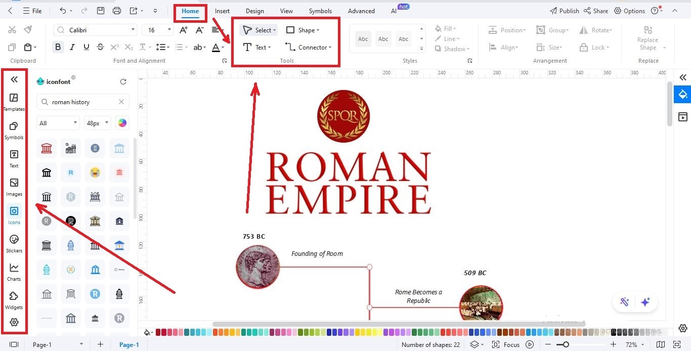 step-04-arrange and link roman empire events