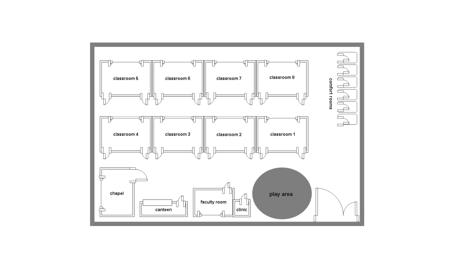school layout template on EdrawMax
