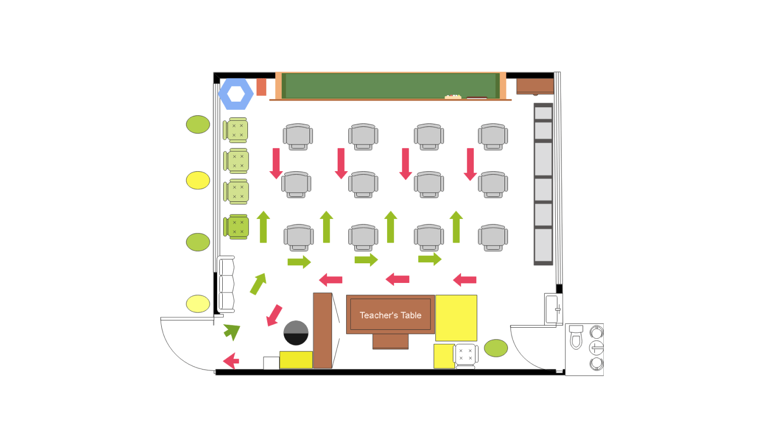 classroom seating chart on EdrawMax