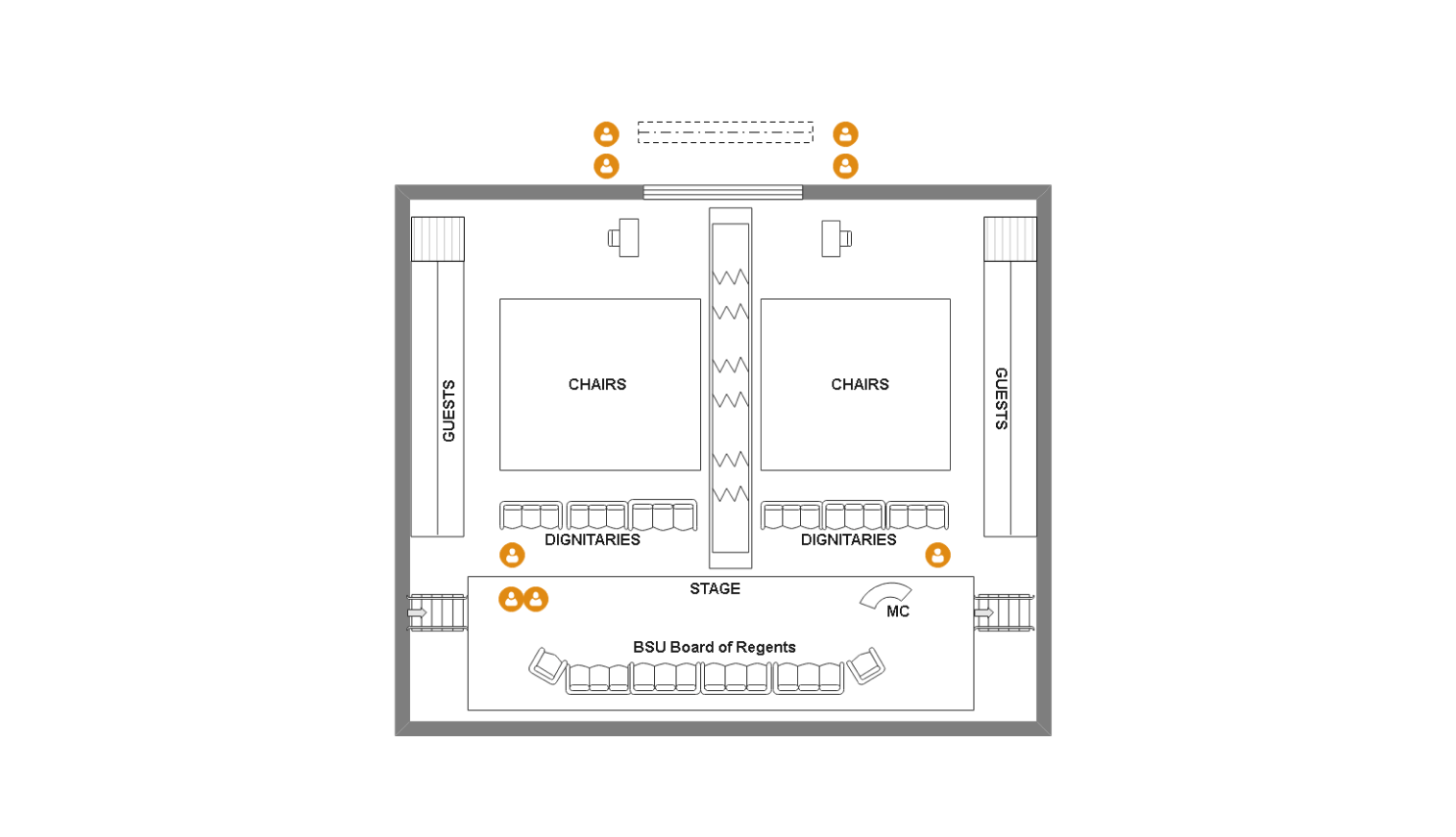 event seating chart on EdrawMax