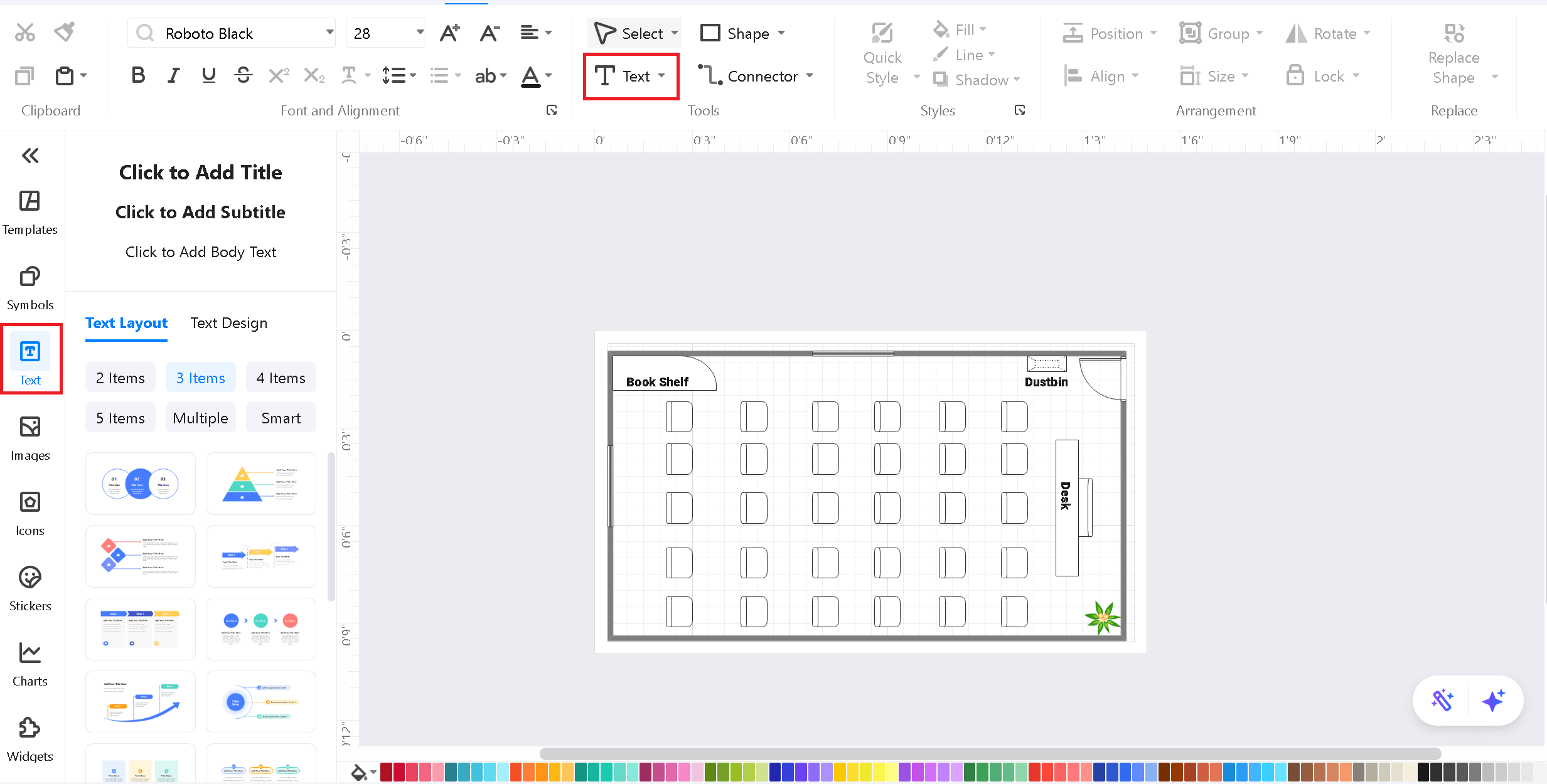 add labels on EdrawMax