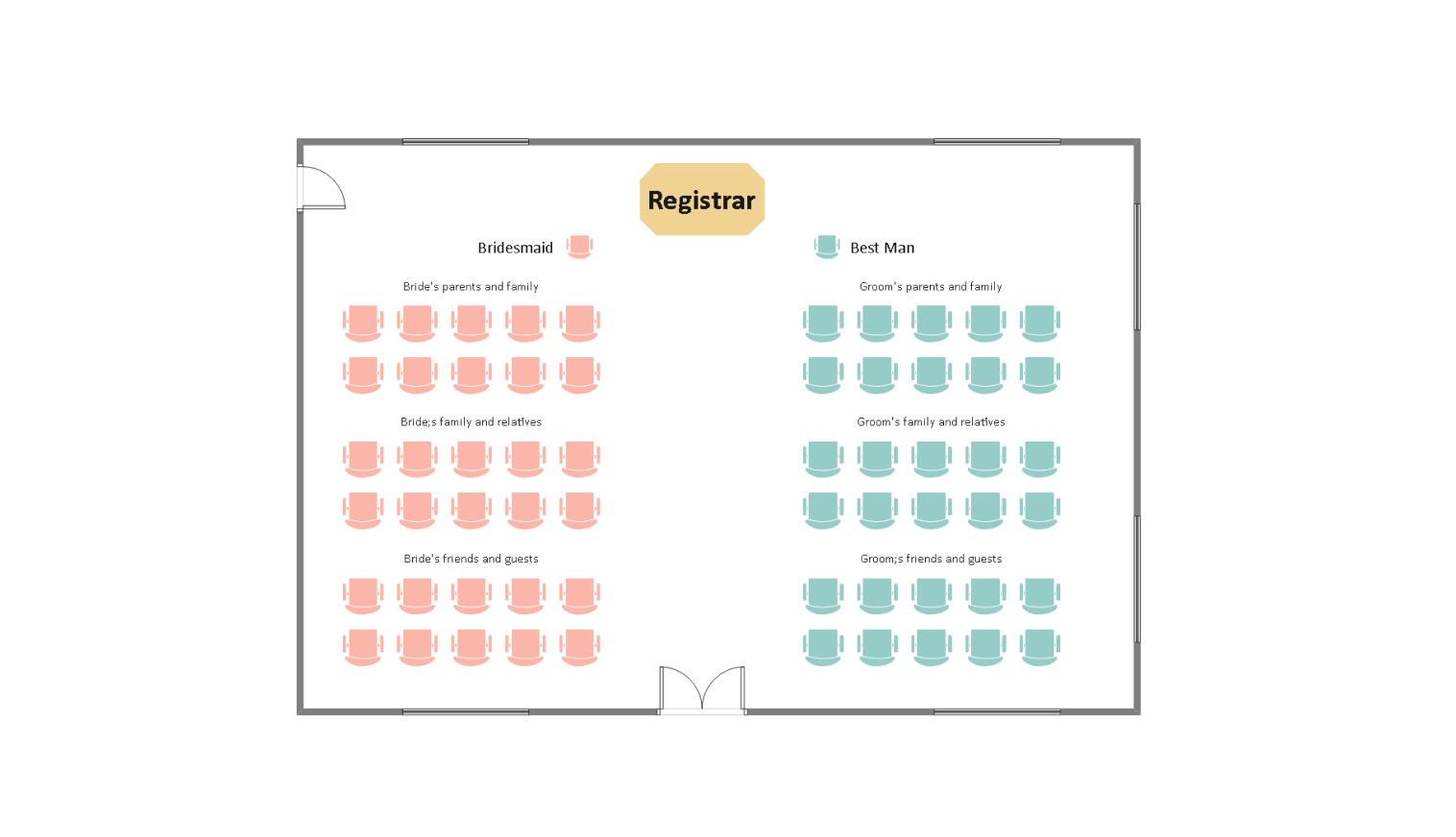 seating chart template on EdrawMax