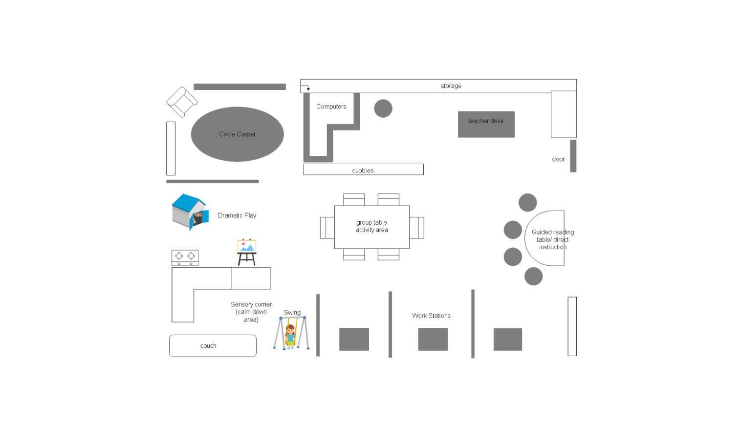 seating chart template on EdrawMax