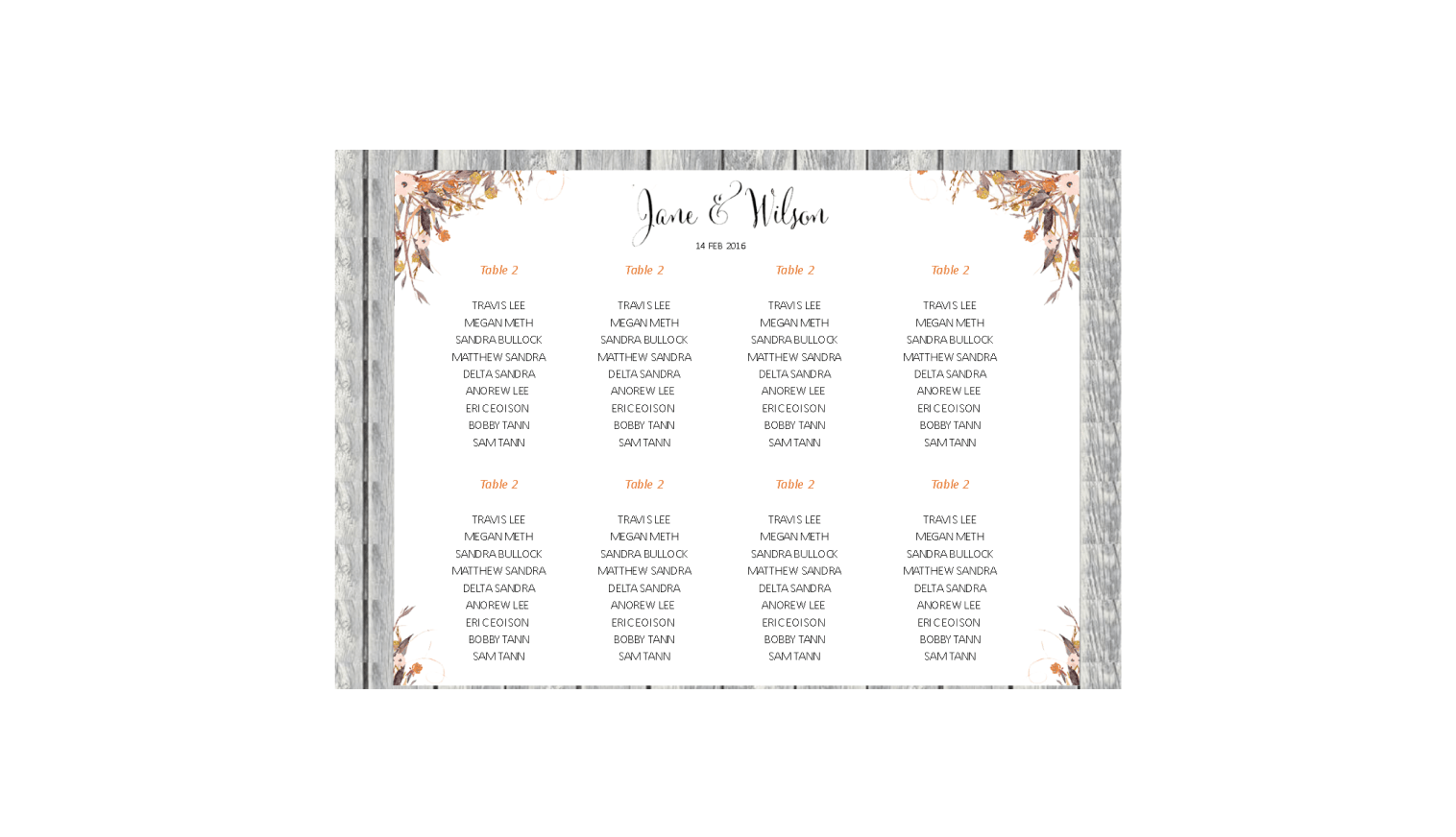 wedding seating chart on EdrawMax
