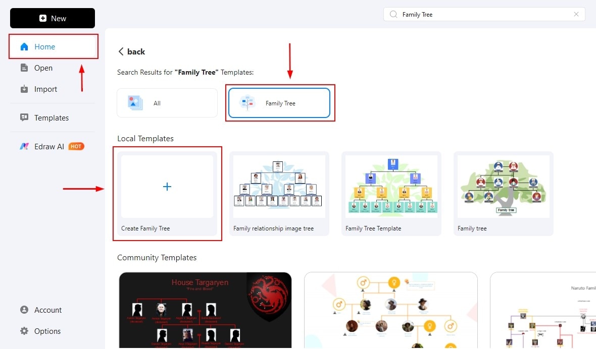 EdrawMax-Opening a new template