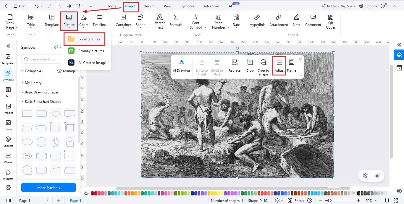 insert background image