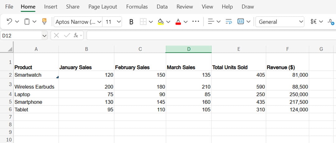 Open excel sheet