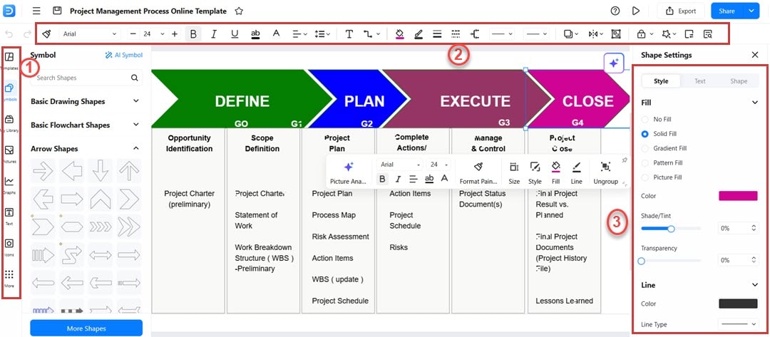 Diagram customization