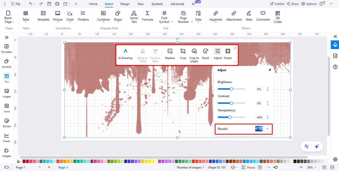 Schritt 3: Die Farbe des Hintergrundbildes anpassen