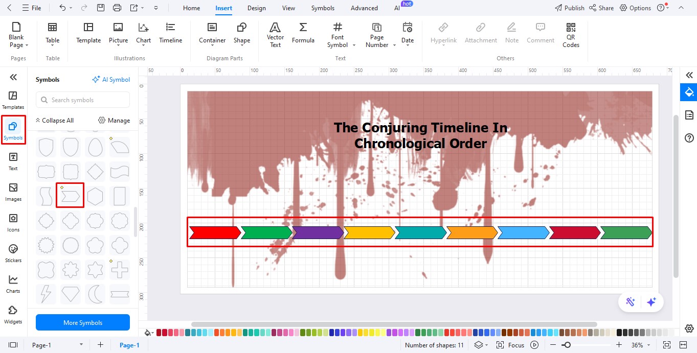 Schritt 4: Eine Form für die Zeitleiste auswählen