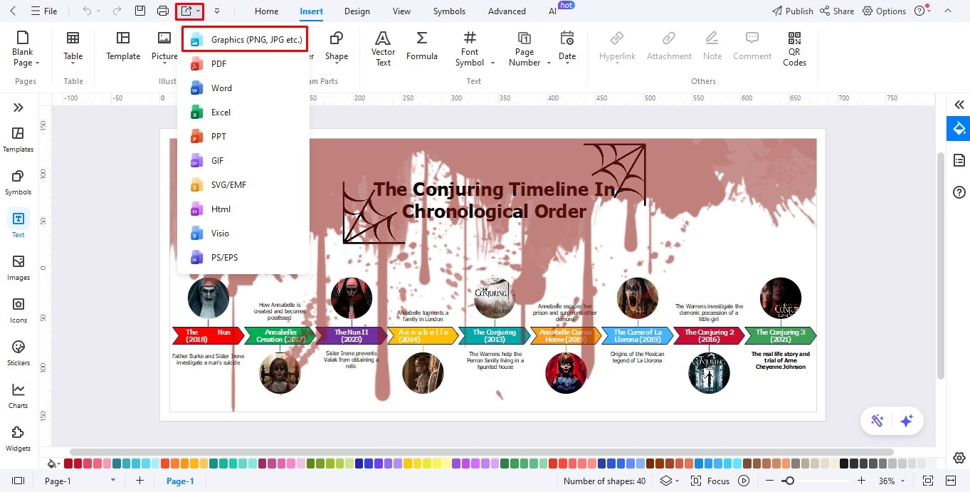Schritt 7: Die fertige Zeitleiste in verschiedenen Formaten exportieren