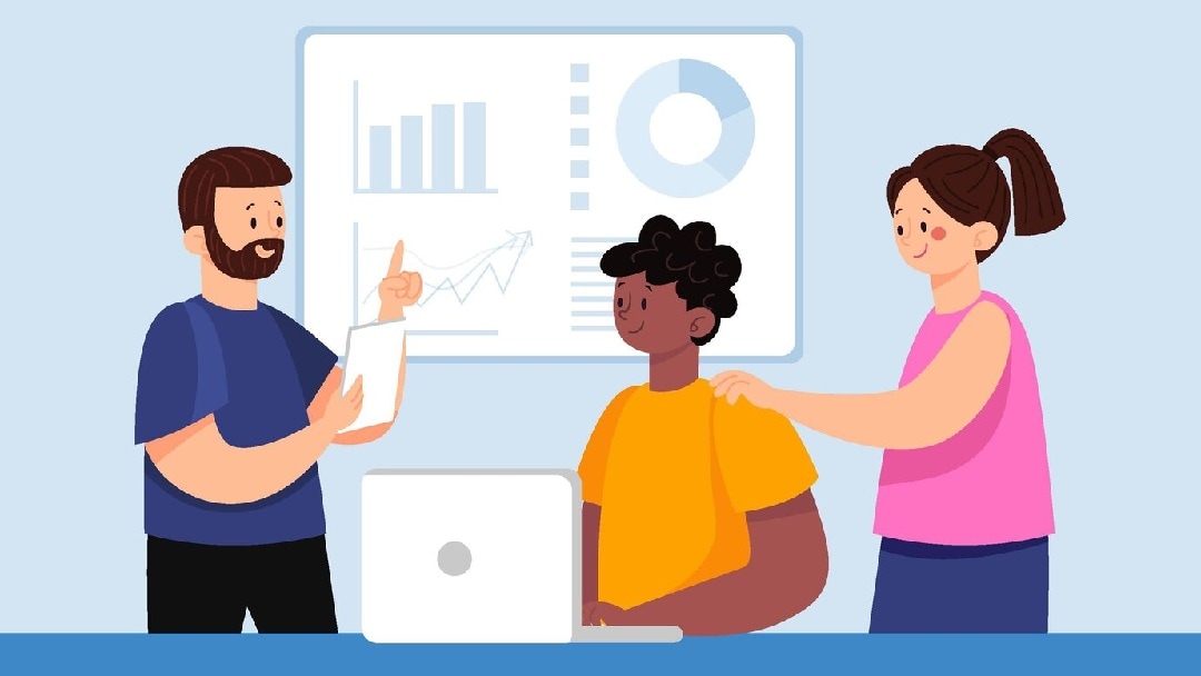 vector of people presenting