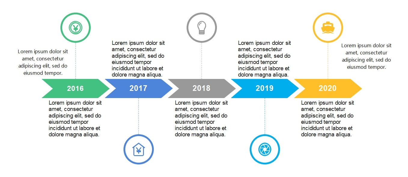 horizontal timeline template
