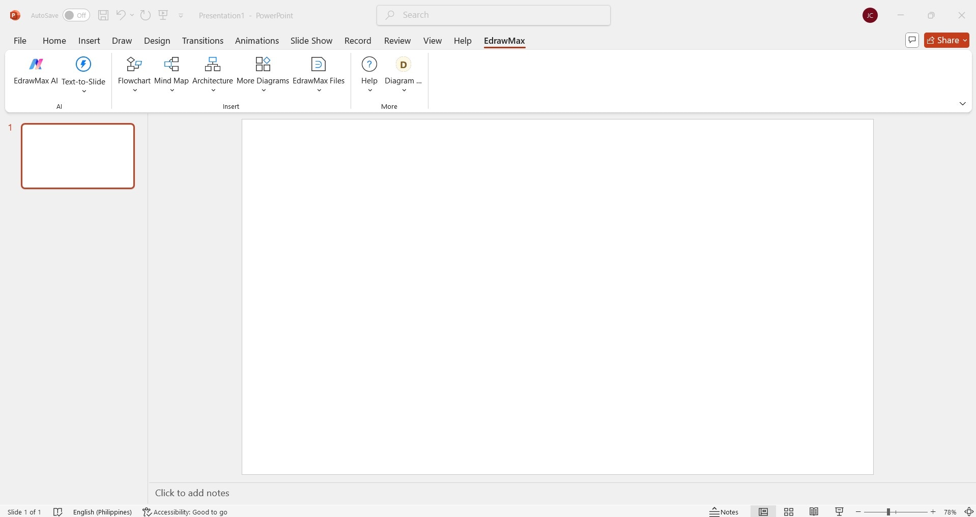 edrawmax installed to powerpoint