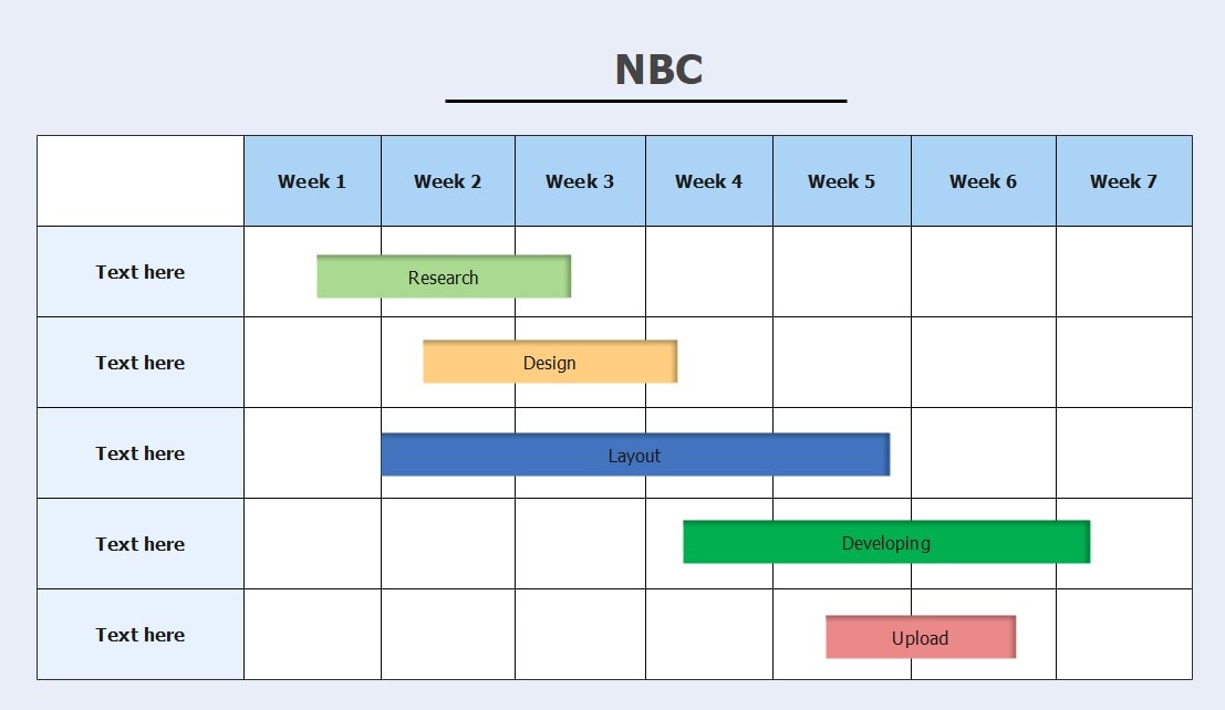gantt timeline template