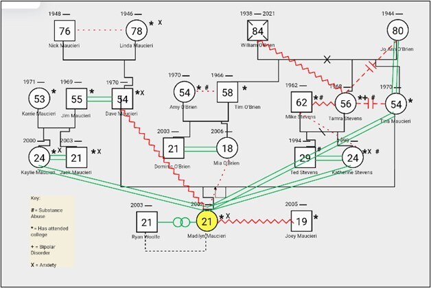 mental health genogram template