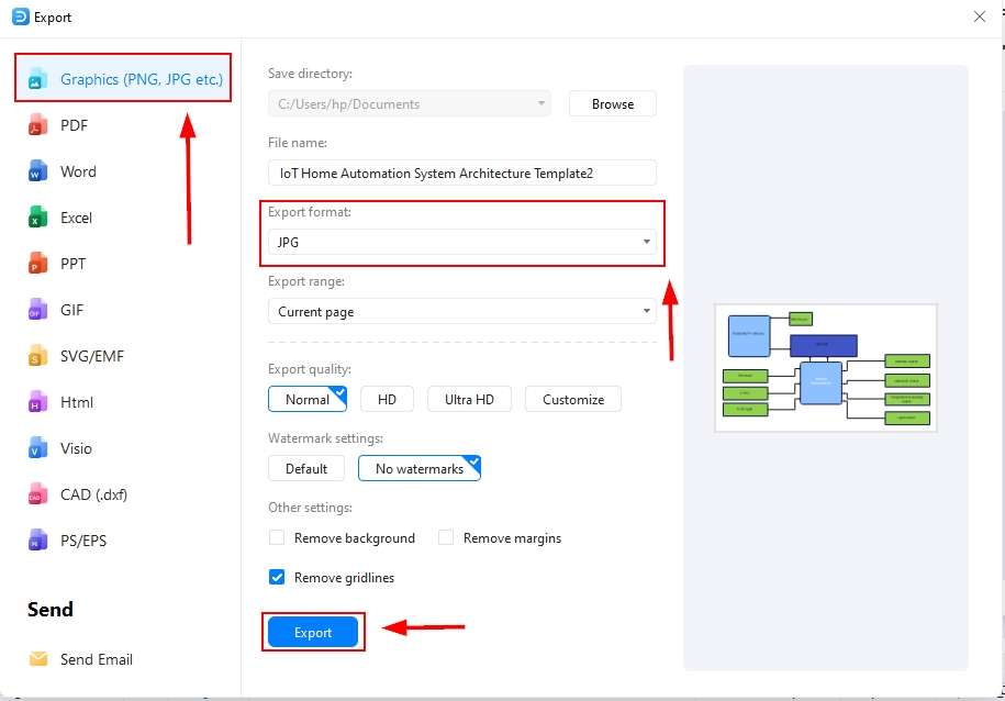 EdrawMax Export-Export the file and save source file
