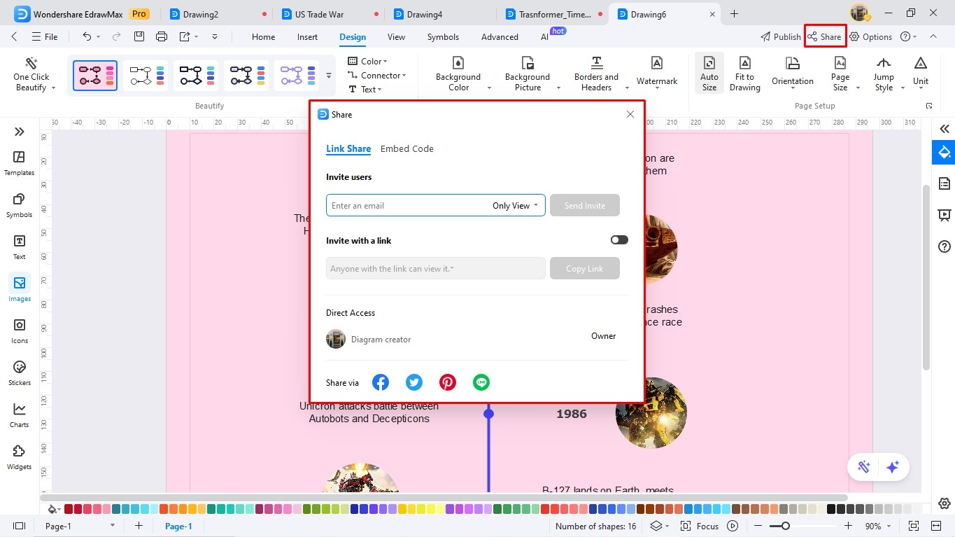 create a timeline with edrawmax