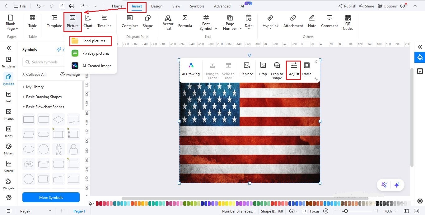 step insert background image