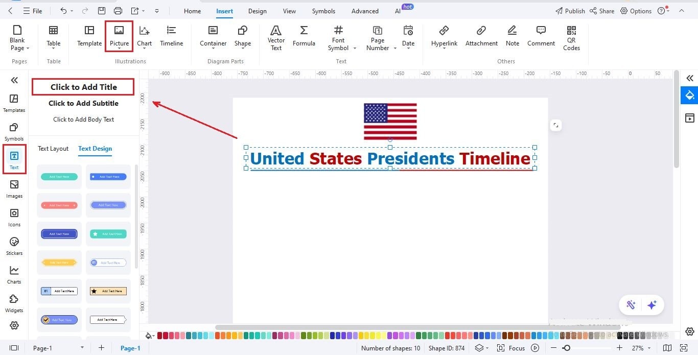 Timeline Heading-Adding