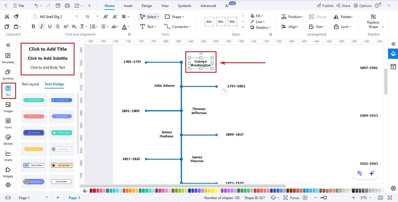 Timeline Text-Adding