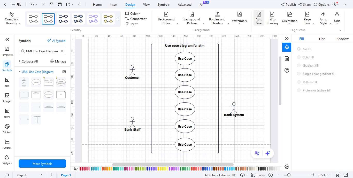ATM Use Case step 3 - add actors