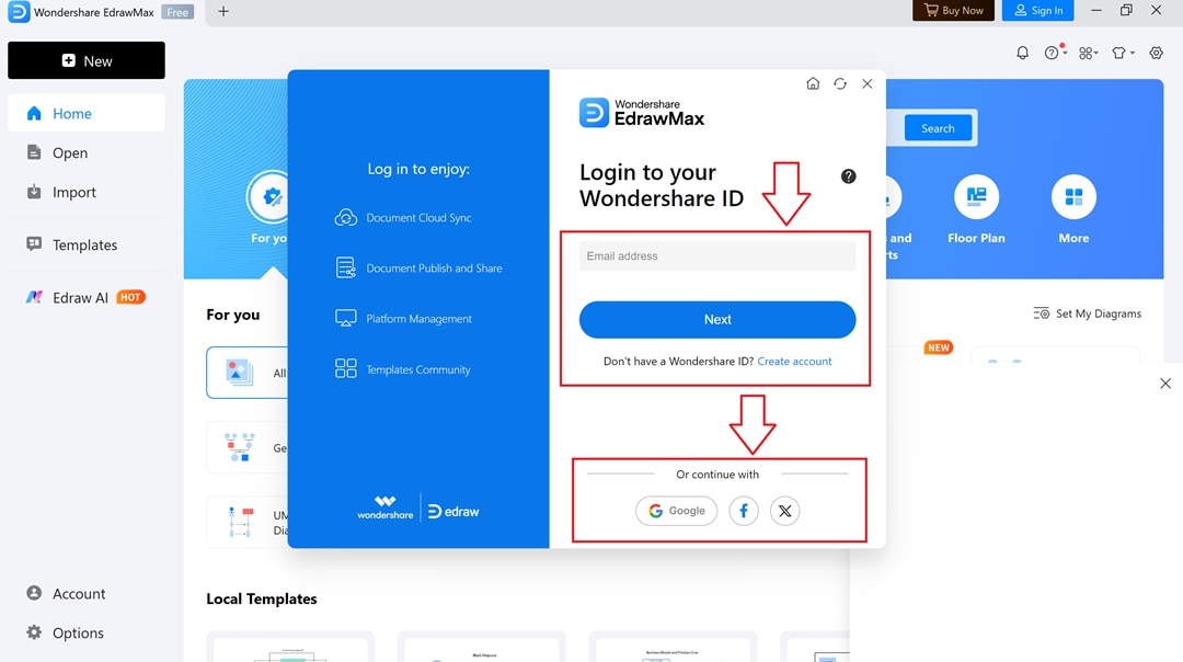 edrawmax-login-interface