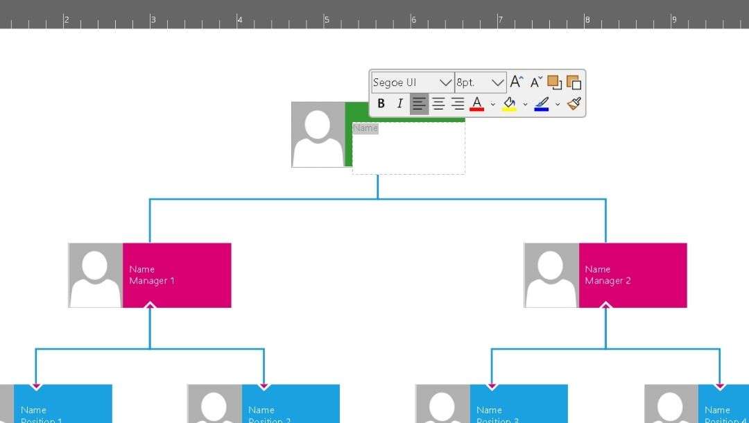 text data-edit in visio