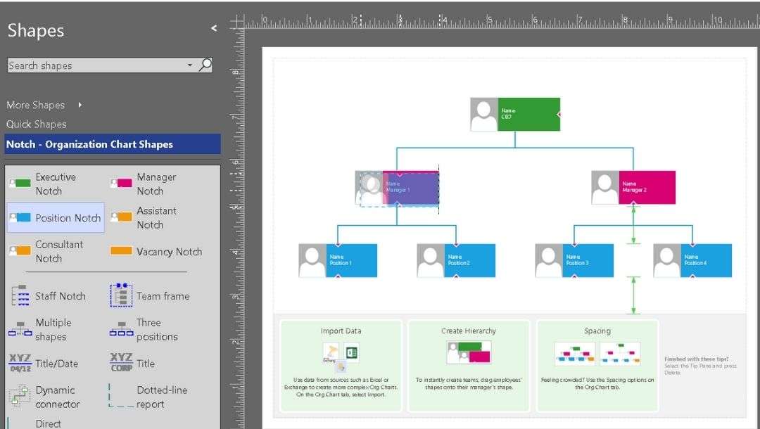 shapes-drag in visio