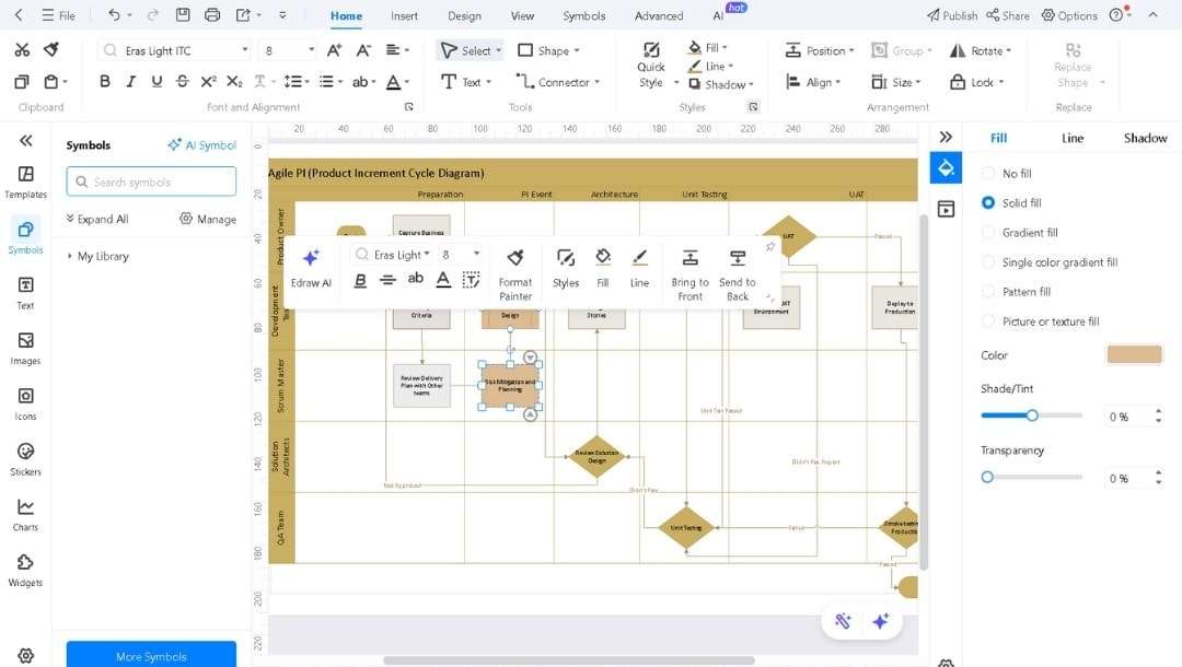 EdrawMax diagram-Reviewing and cleaning up before svg export