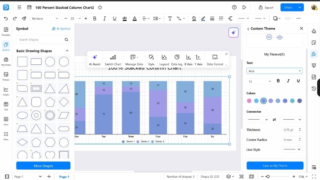 EdrawMax-Chart Customization