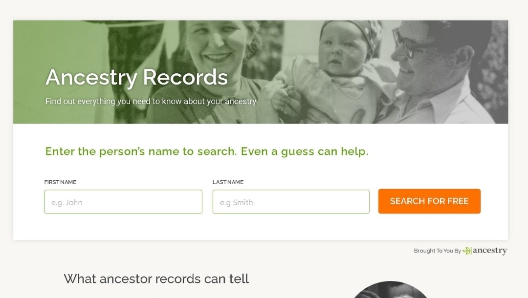 Ancestry-family-history-tool