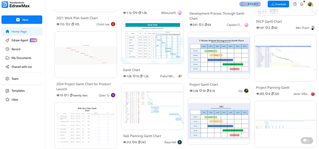 EdrawMax-Templates menu