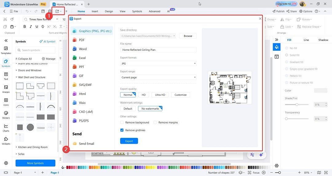 EdrawMax-Export-Function